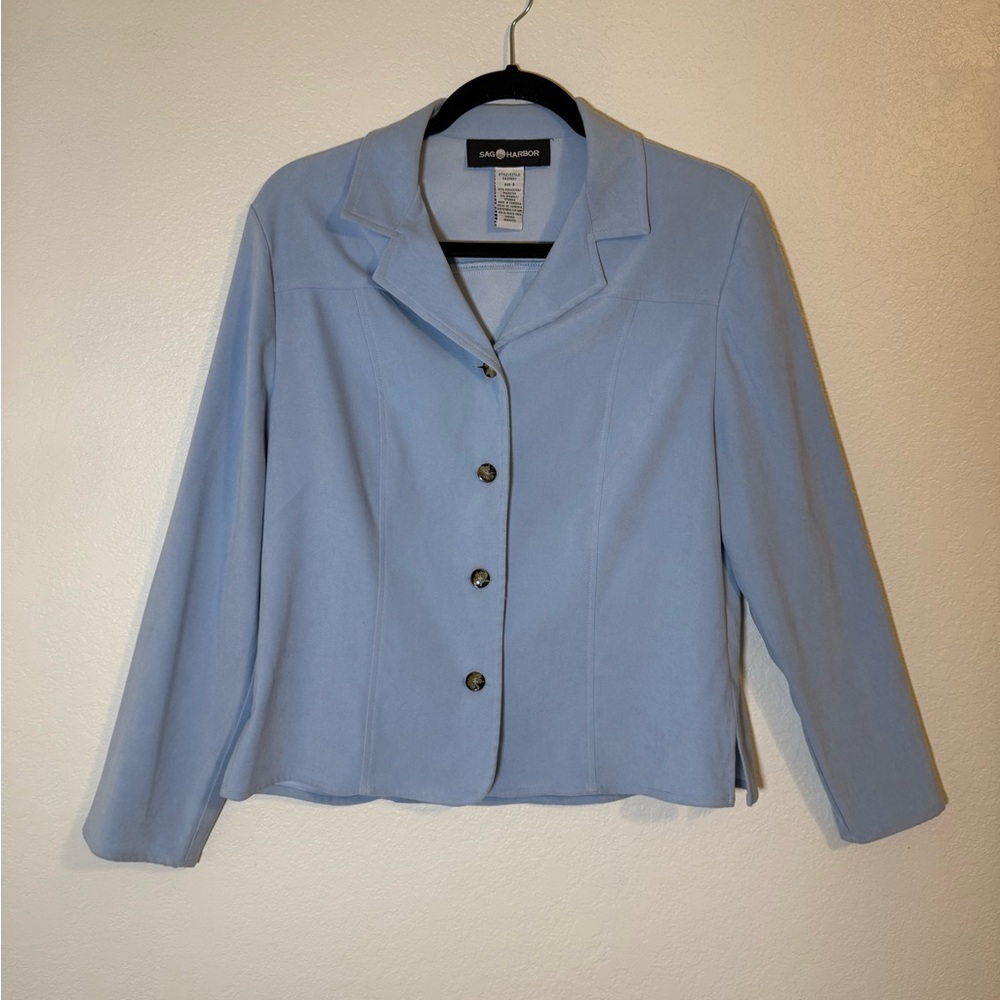 Sag Harbor Vintage Women’s Blazer, Blue, Size 8